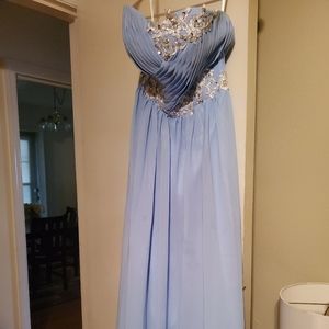 Beutiful dress sky blue